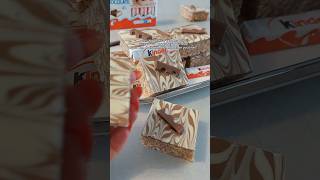 This no bake kinder rice krispies bars was absolutely delicious 😋 shorts [upl. by Allecram]