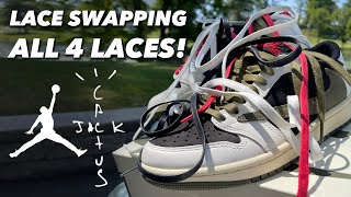 Travis Scott x Jordan 1 Olive Lace Swap  Which pair is best [upl. by Eeram]