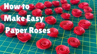 Quilling rose  How to make a quilled rose  Quilled Roses tutorial [upl. by Emixam]