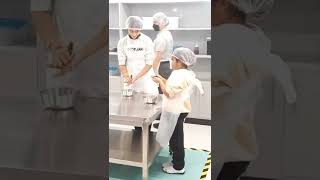 Snack making at Fade Fit Kids Healthy Snack Factory at Yas MallAbu DhabiUAE shorts delishadsouza [upl. by Itirahc]