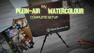 The best setup for Watercolor painting outdoors en PleinAir My complete runthrough [upl. by Etnovad]