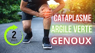 Comment faire un CATAPLASME d argile verte GENOU rapidement en 2 min TUTO complet [upl. by Rosemary51]