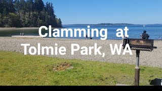 Clamming with the fambam tolmie state parkWAclamming washington salamat [upl. by Ninel]