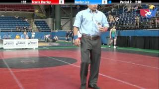 Fargo 2012 152 Round 1 Travis Eberley New York vs Hunter Lee Alabama [upl. by Nissa]