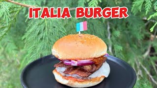 Italia Burger Recipe Italian Cheeseburger [upl. by Mora595]