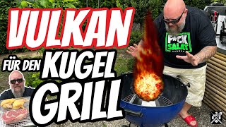 VULKAN für den Kugelgrill der Kettle Booster im Test  030 BBQ [upl. by Knah]