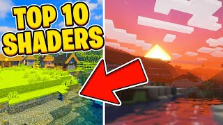 Top 10 Shaders for Minecraft Bedrock 121 Android IOS Xbox One Ps4 MCPE [upl. by Allimaj752]