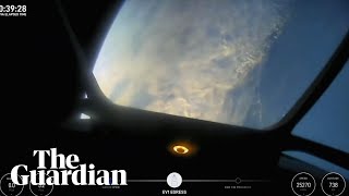 SpaceX Polaris Dawn Billionaires helmet cam shows moment of first ever private spacewalk [upl. by Shiller]