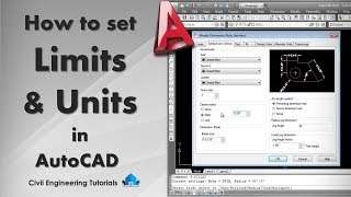 AutoCAD 4  How to set UNITS amp LIMITS in AutoCAD  Page Setup in AutoCAD 2010  AutoCAD Basics [upl. by Adamson]