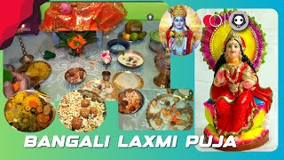 How to perform laxmi Puja at your home Bengali Style  Cook prasad villfood [upl. by Solahcin]