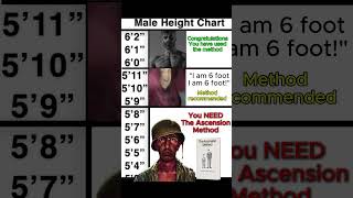 Male Height Chart Meme  The Ascension Method [upl. by Leziar122]