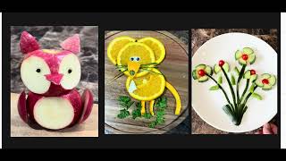 3 creative Food Decoration Ideas Creative Vegetable decoration Art easy fruit décor art [upl. by Notnilc]