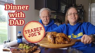 Trader Joes Dinner with Dad September 2023 [upl. by Atteloj690]