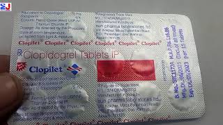 Clopilet 75mg Tablet  Clopidogrel 75mg Tablet  Clopilet 75mg Tablet uses side effects Review Hindi [upl. by Eidnam]