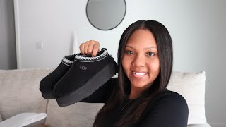 UGG TASMAN SLIPPER DUPE UNBOXING amp REVIEW [upl. by Halyk498]