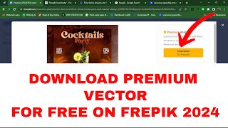 How to download a Premium Vector from Freepik for free  No Premium Account Subscription required [upl. by Airdni]