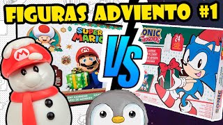 DIA 1 SONIC VS MARIO RETO 24 dias para Navidad Comparativa VS Figuras del Calendario Adviento 2022 [upl. by Petty]