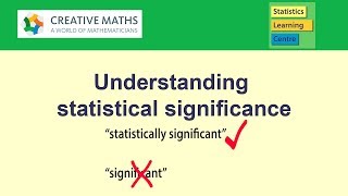 Understanding Statistical Significance  Statistics help [upl. by Tur]