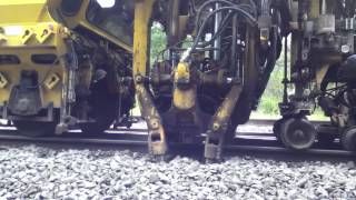 Metro North Leroy tamping with Plasser GRM 2000 [upl. by Renner667]