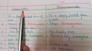 Difference between Euchromatin and Heterochromatin [upl. by Dnomsad]