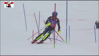 Alpine ski Leni Duerr and Mikaela Shiffrin slow motion in Spindleruv Mlyn 2023 1st snd 2nd place [upl. by Bruni]