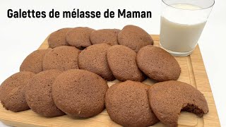 Recette Galettes à la mélasse de Maman facile et rapidemolasses cookies [upl. by Ameehsat416]