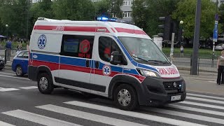 Alarmowo ambulans W01 38 Fiat DucatoAMZ z WSPRiTS quotMeditransquot Warszawa [upl. by Gothard]