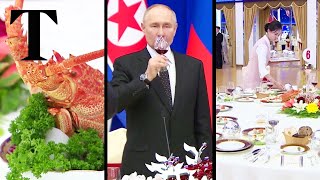 Putin lavished at North Korean banquet [upl. by Secnirp]