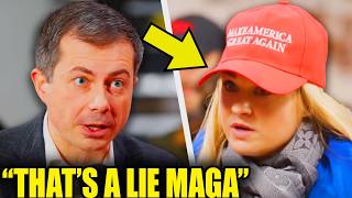 Watch Pete Buttigieg SILENCE MAGA Voter In MEGAVIRAL Takedown [upl. by Annayrb]