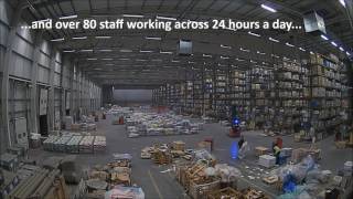 Topps Tiles Leicester warehouse 3 days in 30 seconds [upl. by Taddeo]