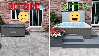 DIY hot tub surround from Trex composite deck boards [upl. by Lleraj]