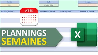 Planning Excel en fonction du numéro de semaine [upl. by Kcirddot366]