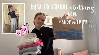 back to school clothes shopping haulshop with meetc [upl. by Aihsenek]