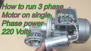 How to run three phase motor with single phase Supply [upl. by Machutte30]