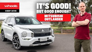 2022 Mitsubishi Outlander Exceed Tourer detailed review  Wheels Australia [upl. by Terrag]