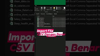 Excel Trik Tutorial Import File CSV Dengan Benar shorts excel [upl. by Ferdie636]