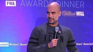 Pep Guardiola Says Managing In England Is A Dream Come True  Football Writers Association [upl. by Oigimer]