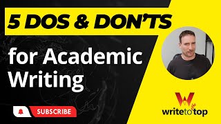 5 Dos and Don’ts for Academic Writing [upl. by Dorrehs]