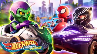 Epic RacerVerse Showdown with Marvel Super Hero Cars  More Cartoon Videos for Kids [upl. by Eniamaj767]