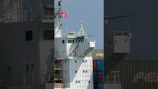 PASSING BY A CONTAINER SHIP ship containerships cargoship shipspotting [upl. by Acisseg504]