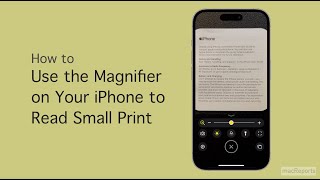 How to Use the Magnifier on Your iPhone to Read Small Print [upl. by Anaujait433]