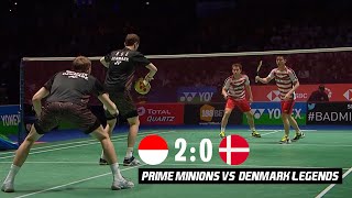 Prime Minions vs Denmarks Legends  Kevin SANJAYAMarcus GIDEON vs BOEMOGENSEN [upl. by Yleme]