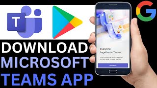 How To Download Microsoft Teams App From Play Store Step By Step [upl. by Cohette]