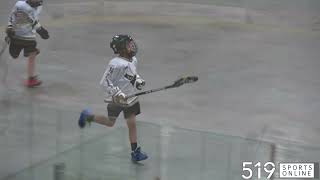 Minor Lacrosse Under9  Kitchener Waterloo Kodiaks vs Centre Wellington Riverhawks [upl. by Ancilin]