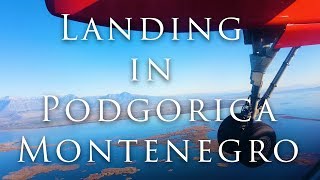 Landing in Podgorica with Austrian Airlines flight  Montenegro 4K [upl. by Gwenette]