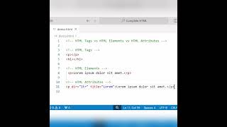 HTML Tags vs HTML Elements vs HTML Attributes [upl. by Arratoon620]