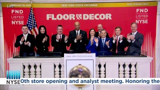 FLOOR amp DECOR NYSE FND RINGS THE NYSE OPENING BELL® [upl. by Morganne]