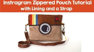 How to Make a Zippered Pouch free pattern [upl. by Annej664]