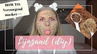 DIY  lijnzaad masker  Weg met een droge huid of oneffenheden [upl. by Lundell213]