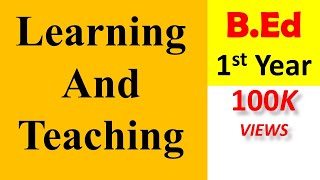 Bed 1st year Course 3 Learning amp Teaching syllabus discussion in Hindi [upl. by Iba400]